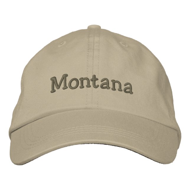 Casquette de baseball brodé du Montana / Casquette (Devant)
