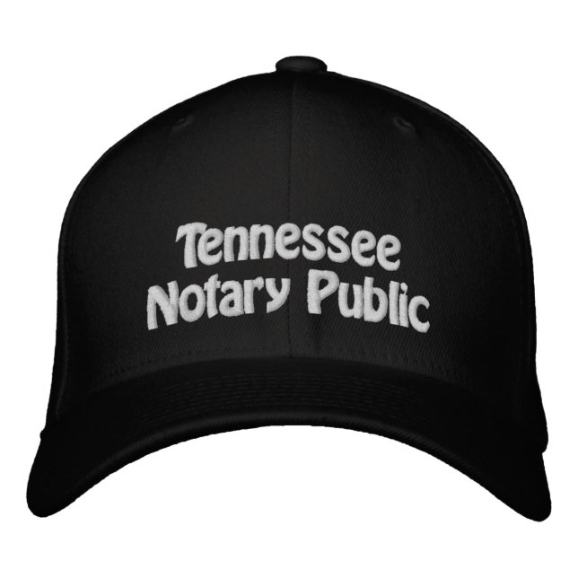 Casquette de baseball brodé par un notaire du Tenn (Devant)
