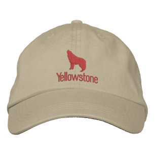 Casquette de baseball brodée avec loup de Yellowst