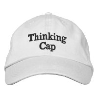 Casquette de baseball brodée drôle THINKING CAP