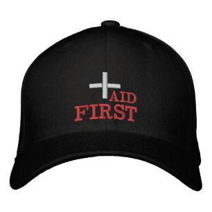 Casquette de baseball brodée First Aid Rouge / Noi