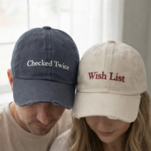 Casquette de baseball brodée pour couple assorti