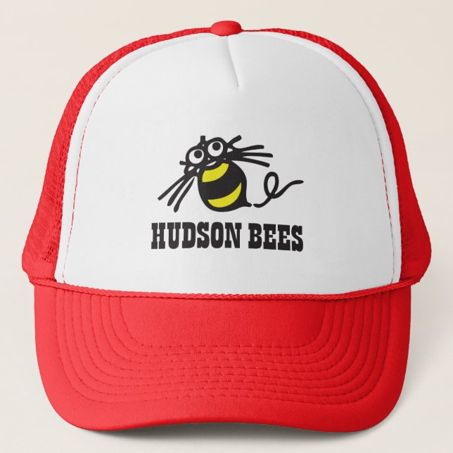 Casquette de baseball d'abeilles du Hudson (rouge) (Devant)