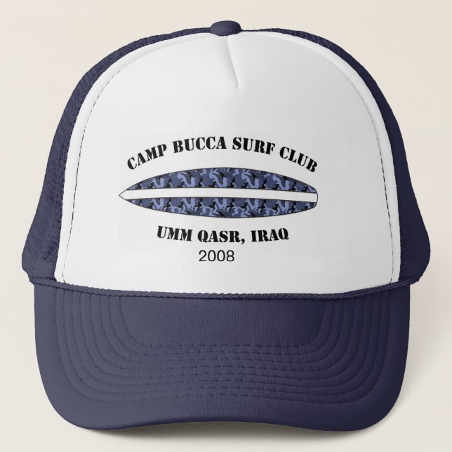 Casquette de baseball de Camp Bucca - logo bleu de (Devant)