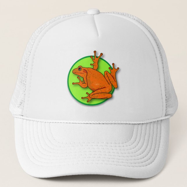 Casquette de baseball de la grenouille orange (Devant)