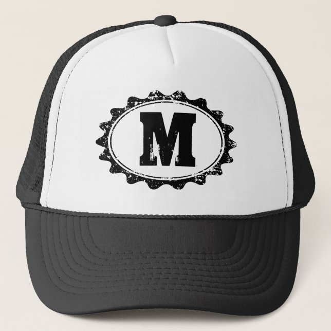 Casquette de baseball de lettre monogramme personn (Devant)