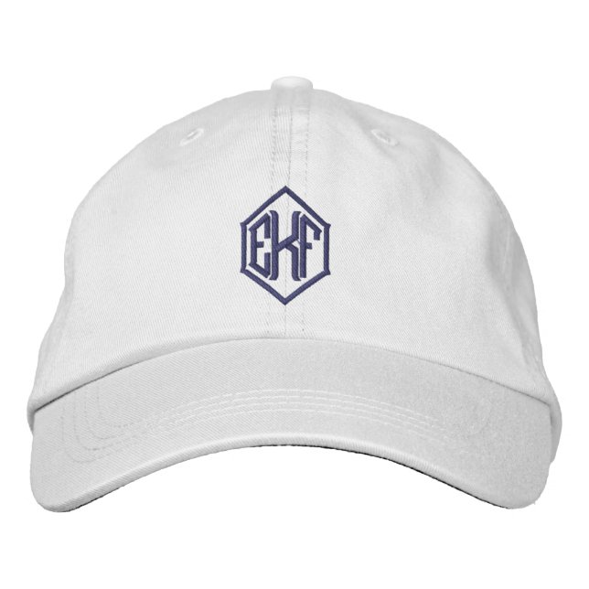 Casquette de baseball initial de trois mois (Devant)