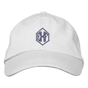 Casquette de baseball initial de trois monogrammes