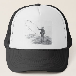 Casquette de baseball vintage d'art de pêche de
