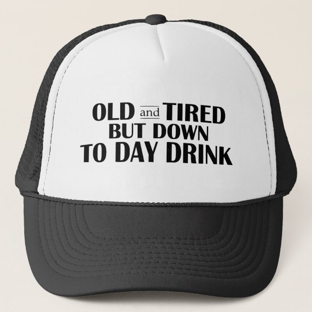 Casquette de boisson du jour ancien et fatigué (Devant)
