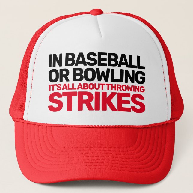 Casquette de bowling à lancer des frappes amusante (Devant)