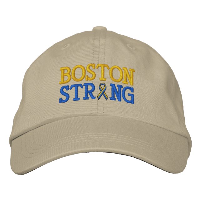 Casquette de broderie à ruban robuste de Boston (Devant)
