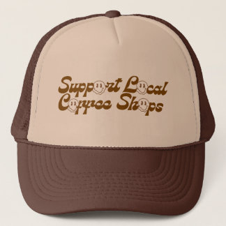 Casquette de café mignon, support des cafés locaux