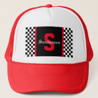 Casquette de camionneur à rayures à carreaux