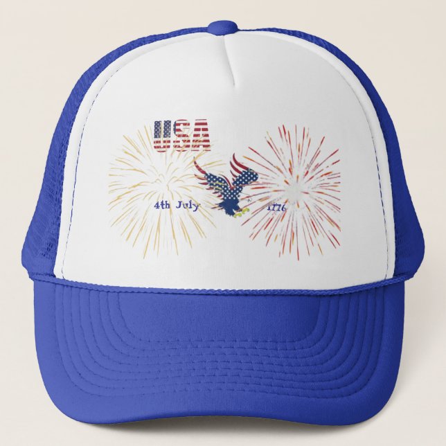 Casquette de camionneur Amérique 4 juillet  (Devant)