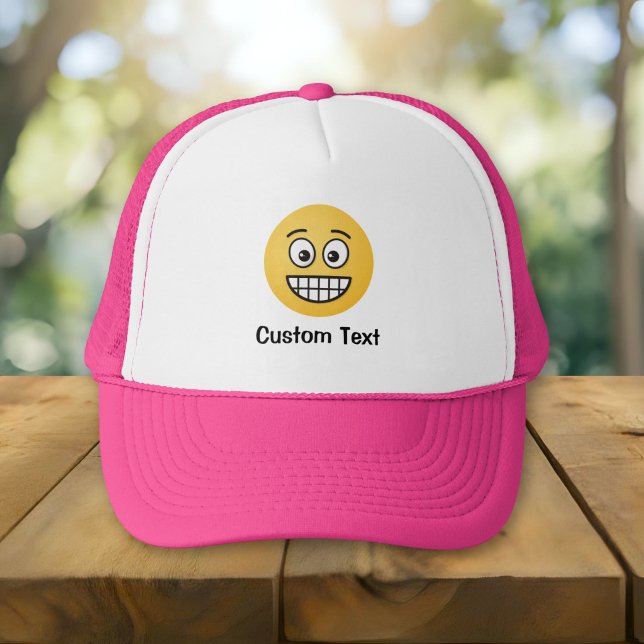 Casquette de camionneur avec visage souriant aux y (Créateur téléchargé)