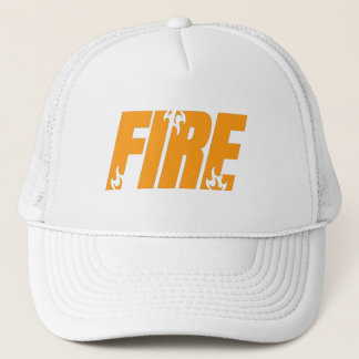 Casquette de camionneur blanche avec typographie d