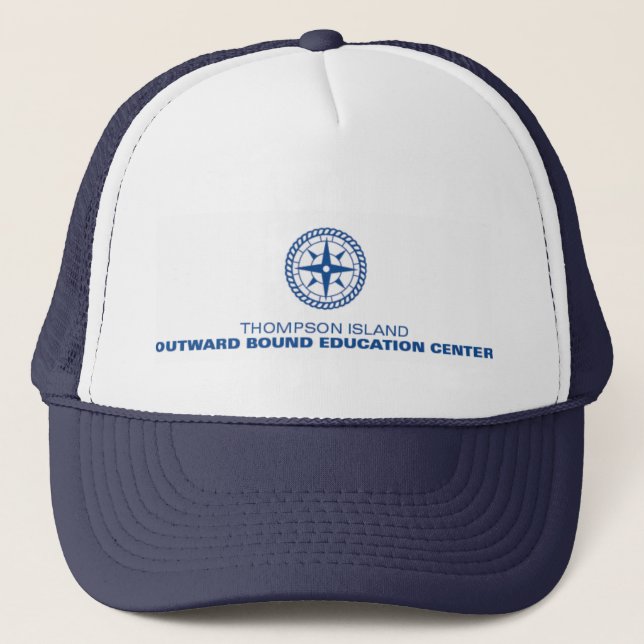 Casquette de camionneur de bleu marine d'île de (Devant)