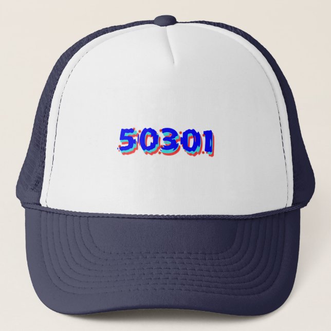 Casquette de camionneur de code postal de Des (Devant)