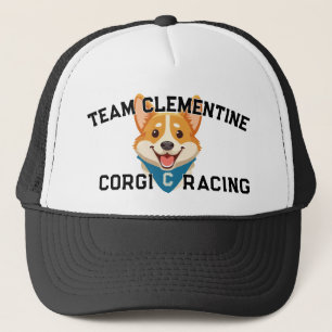 Casquette de camionneur de course Corgi avec nom e