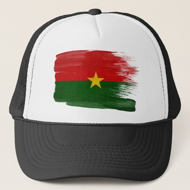 Casquette de camionneur de drapeau de Burkina Faso (Devant)