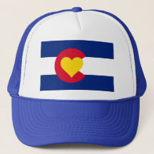Casquette de camionneur de drapeau de coeur du