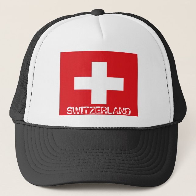 Casquette de camionneur de drapeau de la Suisse de (Devant)