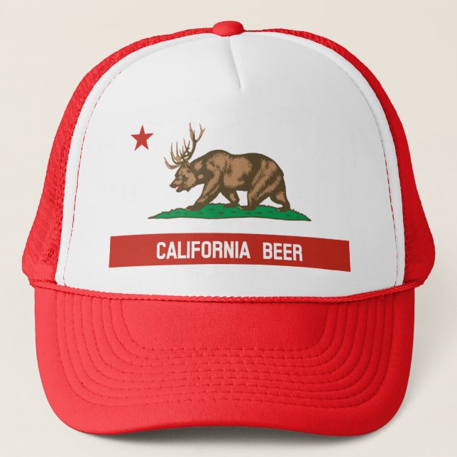 Casquette de camionneur de drapeau d'état de cerfs (Devant)