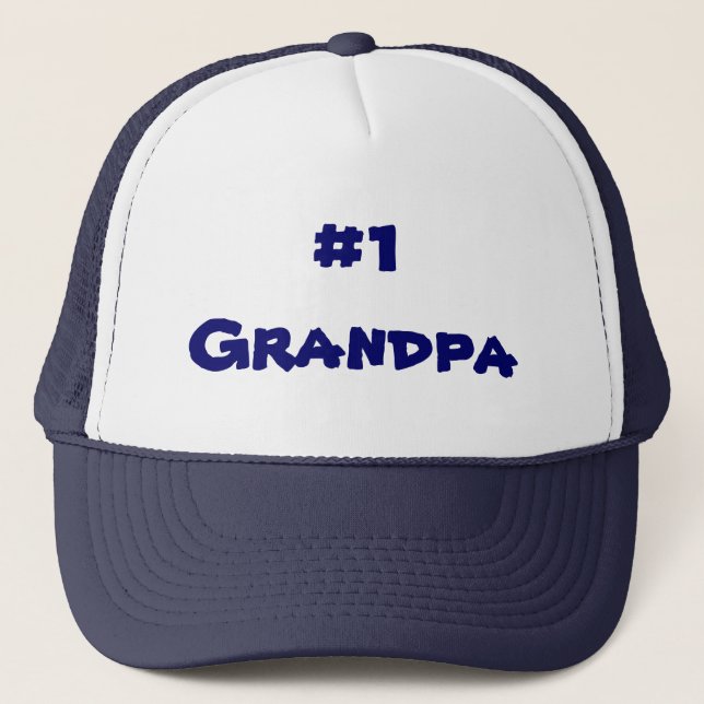 Casquette de camionneur de grand-papa du numéro un (Devant)