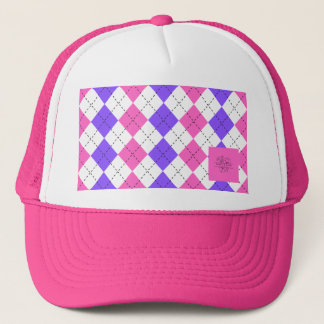 Casquette de camionneur de Jacquard rose et violet