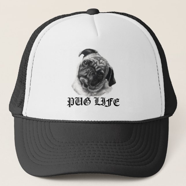 Casquette de camionneur de la vie de carlin par (Devant)