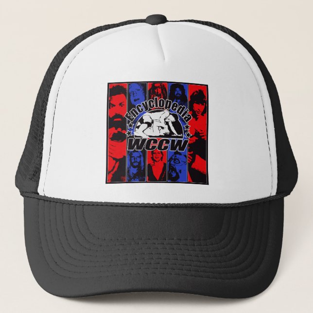 Casquette de camionneur de l'encyclopédie WCCW (Devant)