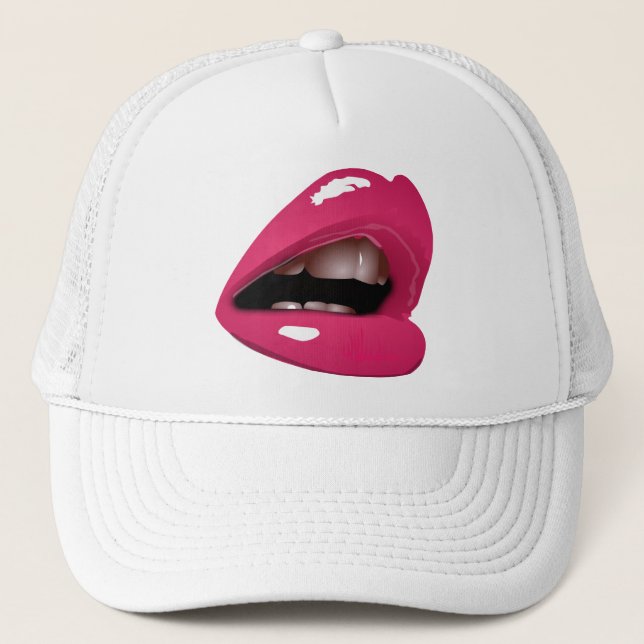 Casquette de camionneur de lèvres de roses indien (Devant)