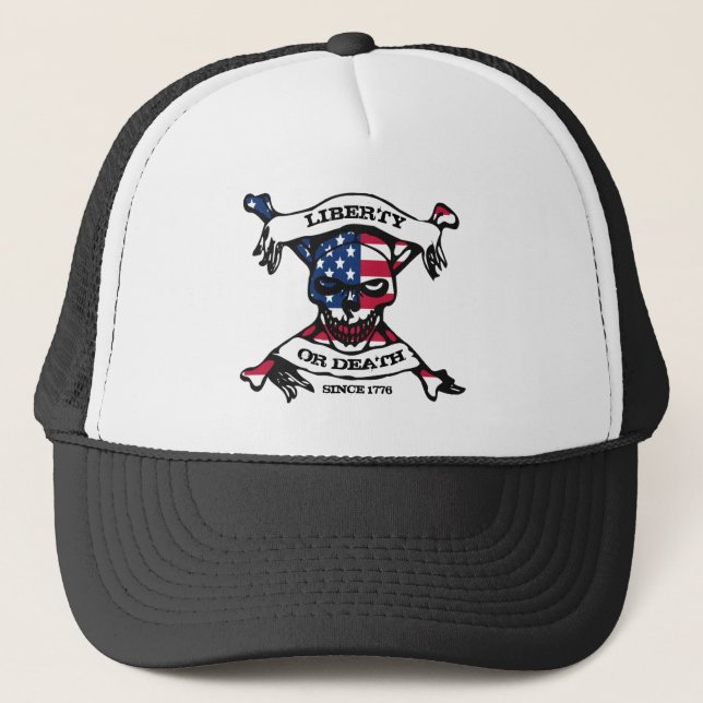 Casquette de camionneur de liberté ou de mort (Devant)