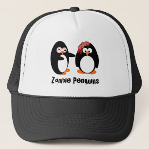 Casquette de camionneur de pingouin de zombi