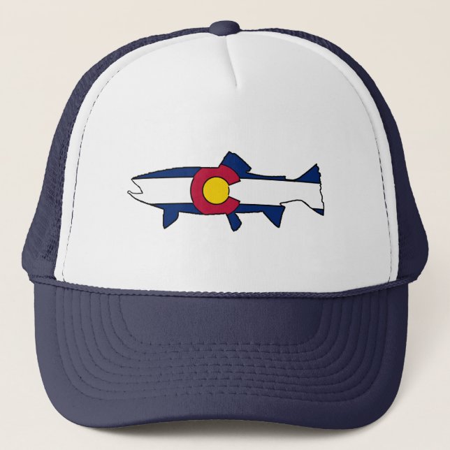 Casquette de camionneur de poissons de truite de (Devant)