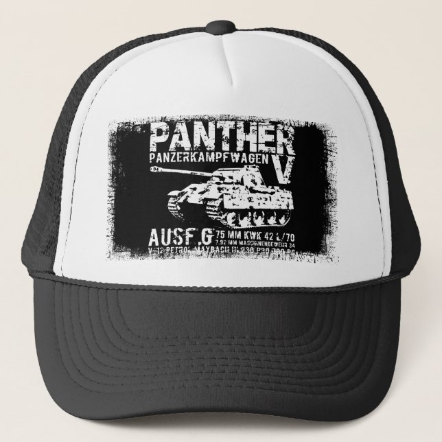 Casquette de camionneur de réservoir de panthère (Devant)