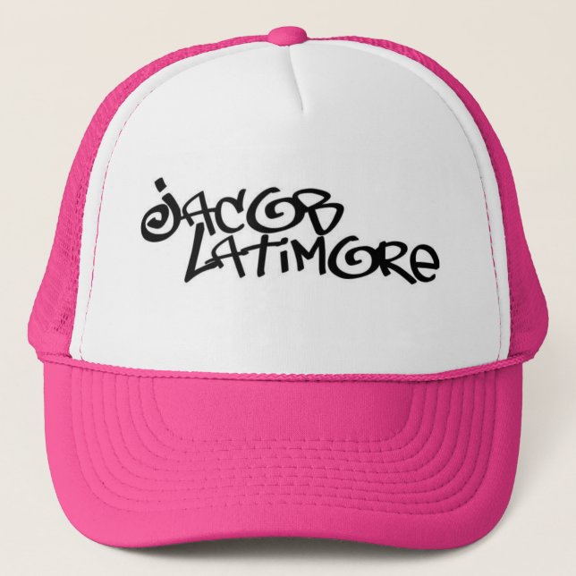 Casquette de camionneur de rose de logo de (Devant)