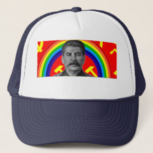 Casquette de camionneur de Stalin d'arc-en-ciel