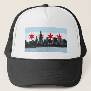 Casquette de camionneur d'horizon de drapeau de