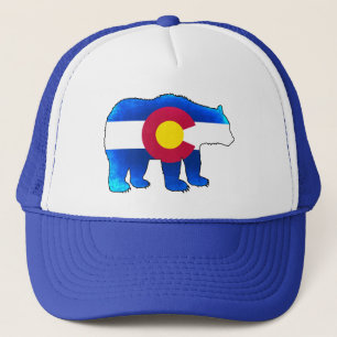 Casquette de camionneur d'ours de drapeau du