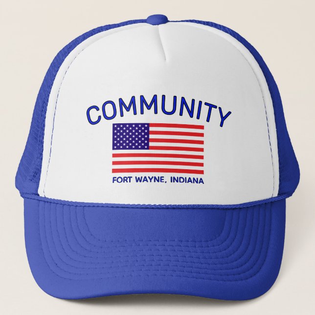 Casquette de camionneur drapeau des États-Unis (Pe (Devant)
