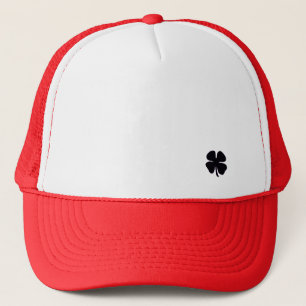 Casquette de camionneur en mousse blanche et rouge