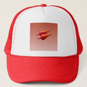 Casquette de camionneur en mousse rouge et blanc R