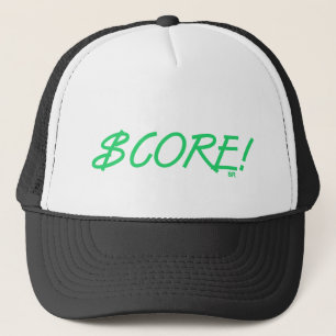 Casquette de camionneur en mousse verte et blanche