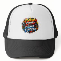 Casquette de camionneur graphique musique rock Bor