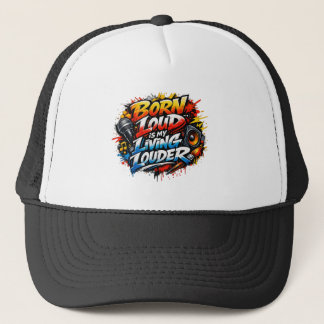 Casquette de camionneur graphique musique rock Bor
