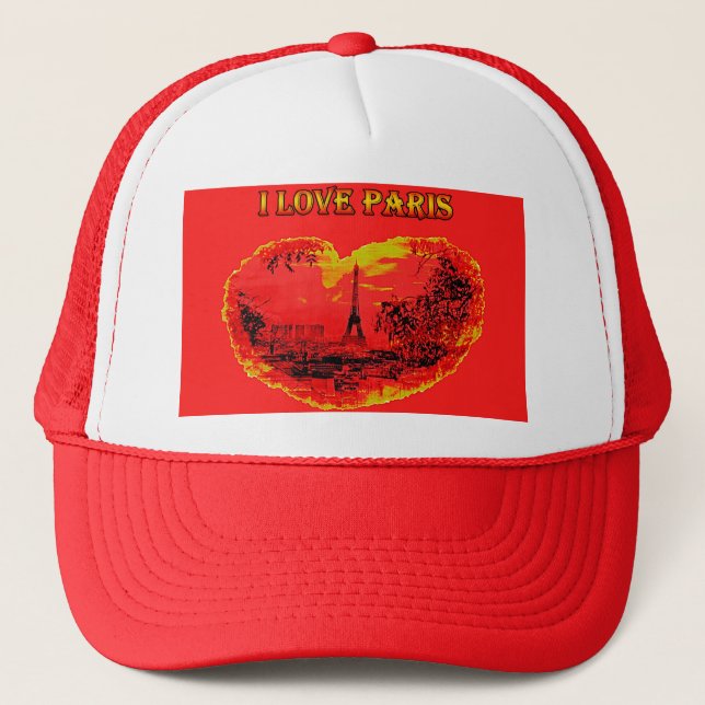 Casquette de camionneur j'aime paris (Devant)