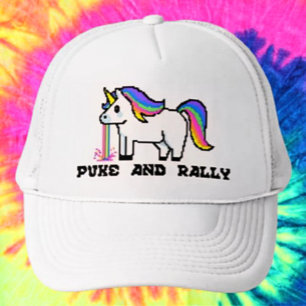 Casquette de camionneur licorne arc-en-ciel Puke &