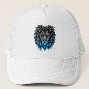 Casquette de camionneur Lion sans peur   Roi Bleu 